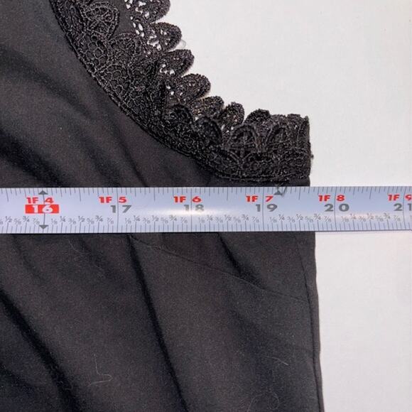 NWT Tahari Zeena Sz M Sleeveless Blouse Goth Romantic Lace and Netting - Picture 8 of 9